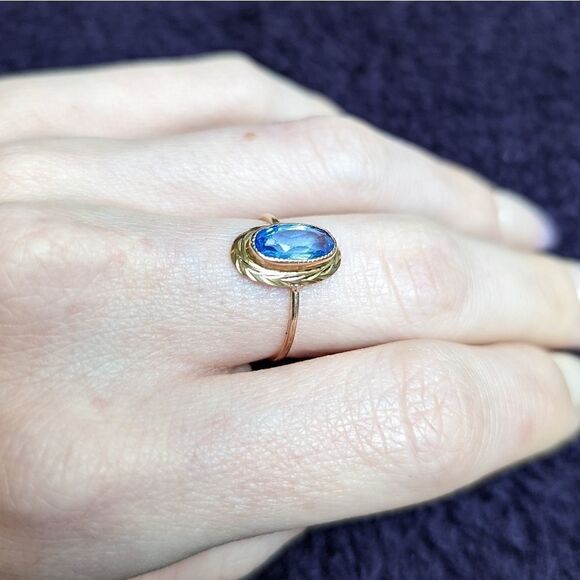 10k solid gold converted stickpin ring - Picture 1 of 3